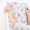 Disney Princess Royal Floral Magenta Wallpaper, by York Wall, 33' length x 1'8.5" width x 0.02" depth thumbnail 4