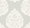 Teardrop Damask Light Grey Wallpaper, by York Wall, 27' length x 2'3" width x 0.02" depth thumbnail