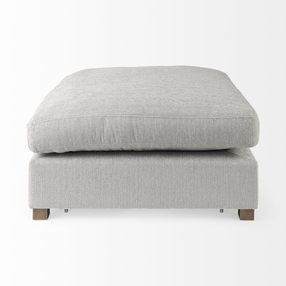 Valence  Light Gray Full Size Ottoman Sectional Piece, Sectional Sofa by Mercana, 38.58" length x 38.58" width x 17.72" height View 7
