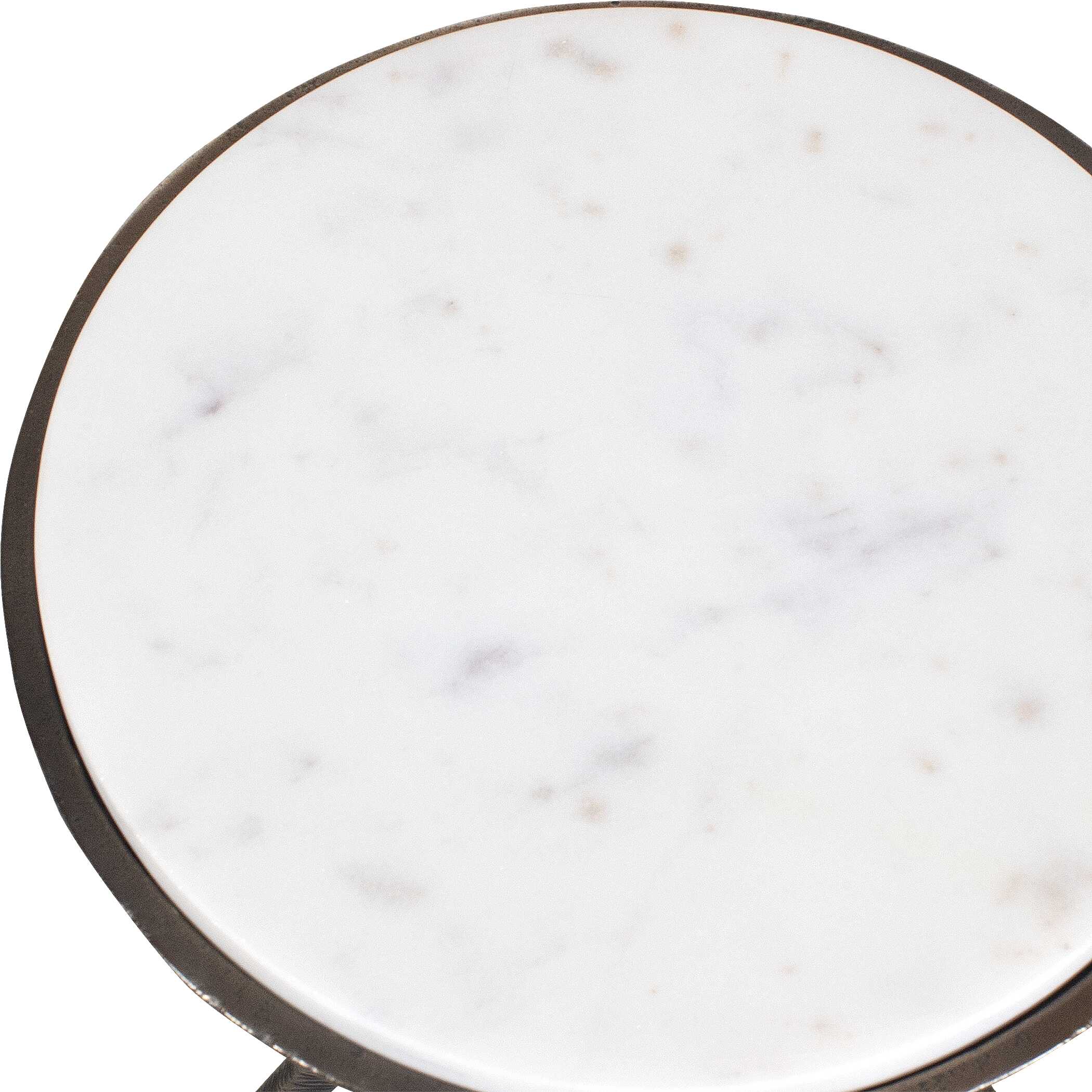 Tilton White Marble Accent Table large image 
