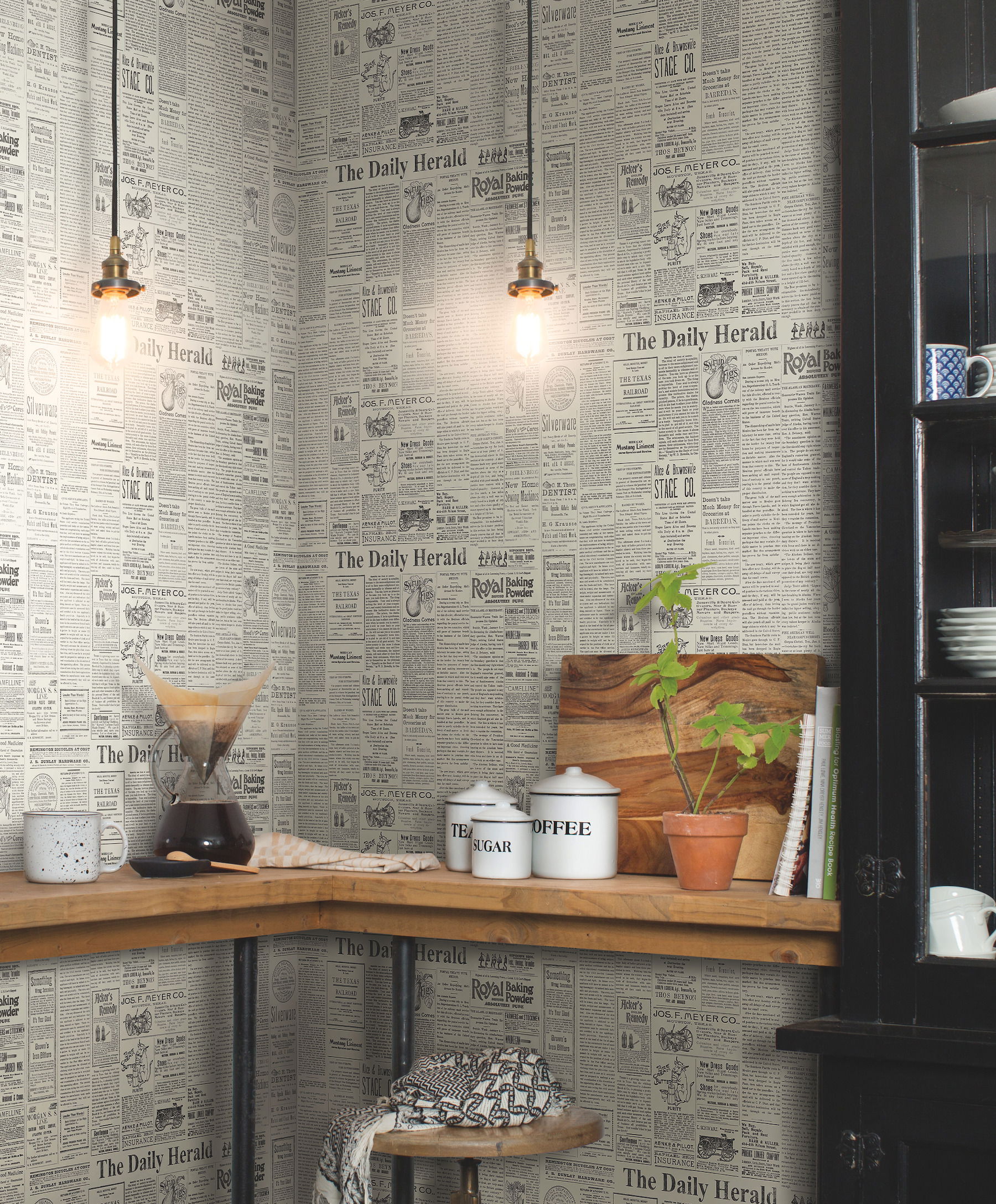 The Daily Black & White Wallpaper, by York Wall, 33' length x 1'8.5" width x 0.02" depth View 2