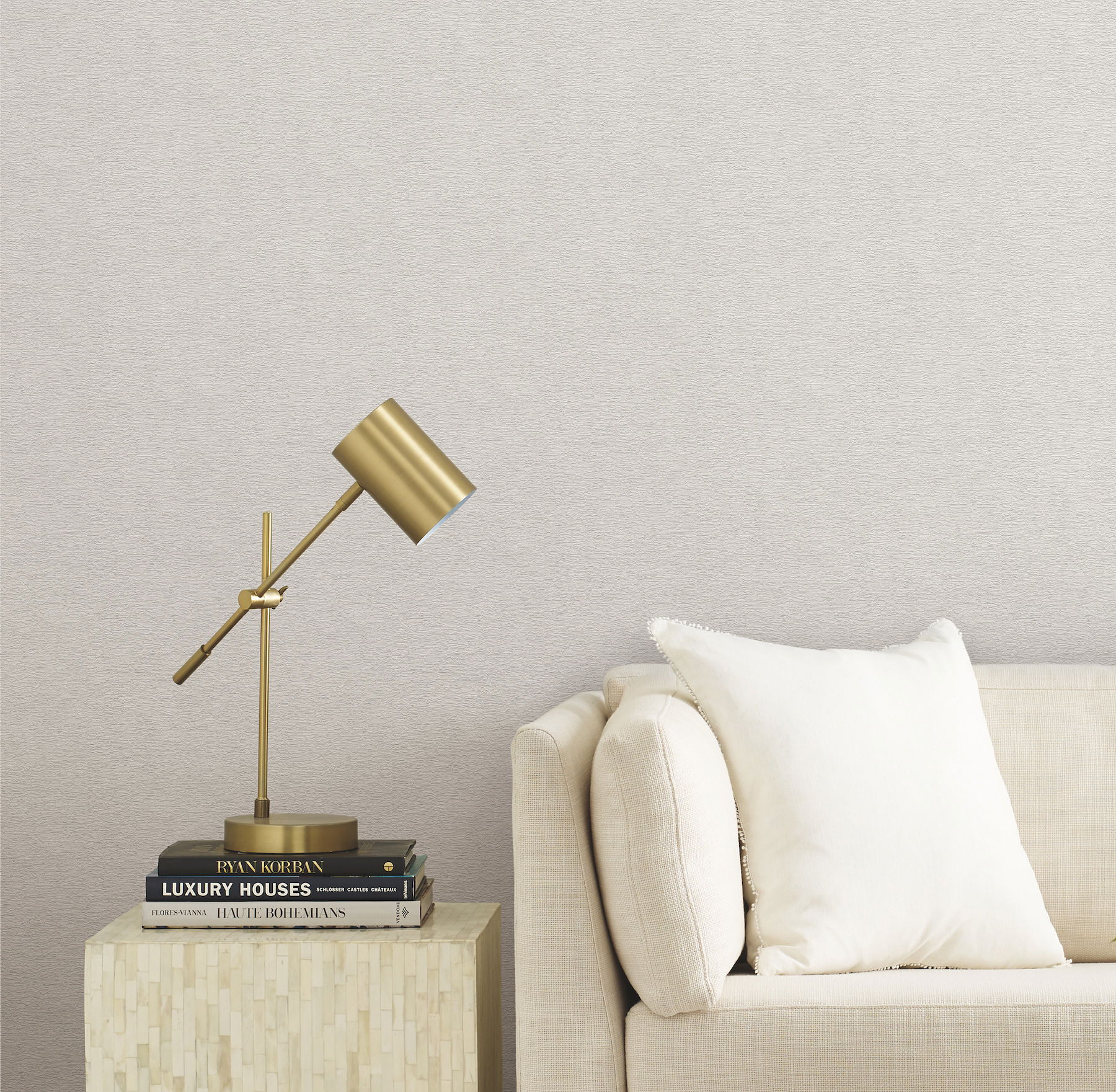 Texture & Trowel White Wallpaper, by York Wall, 30' length x 2'2" width x 0.02" depth View 2