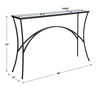 Alayna Black Metal & Glass Console Table thumbnail 2