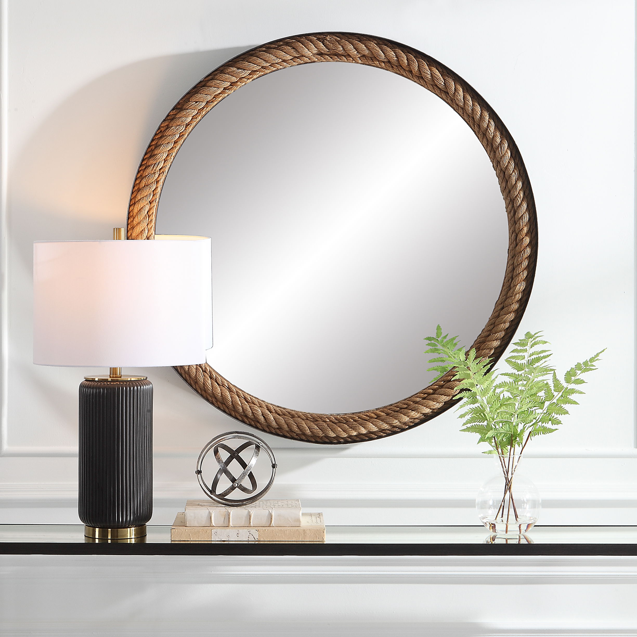 Bolton Round Rope Mirror large image 