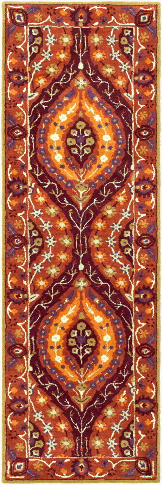 Castello Handmade Rug, by Surya, 8' length x 2'6" width