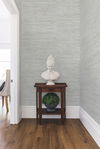 Lustrous Grasscloth Silver Wallpaper, by York Wall, 33' length x 1'9" width x 0.02" depth thumbnail 2