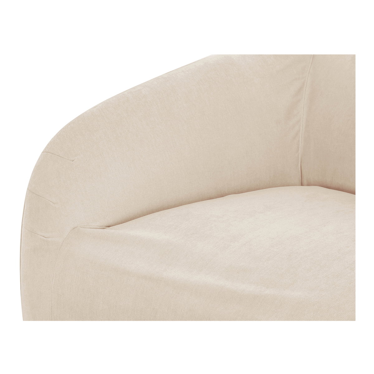 Isla Left Arm Facing Chair Beige, Sectional Sofa by Moe's Home, 59.8" width x 29.9" height x 41.7" depth View 6