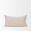Jenna 14x26 Beige with Merlot Print Linen Lumbar Decorative Pillow Cover, by Mercana, 14" length x 26" width x 0.2" height thumbnail 5