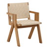 Mesa Outdoor Dining Chair Cream, by Dovetail, 22.8" width x 33.15" height x 24.4" depth thumbnail 1