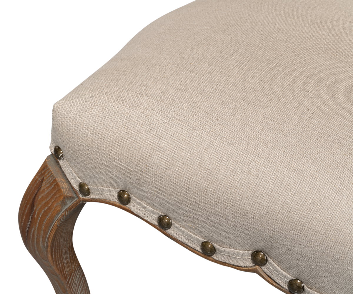 Thorne Side Chair  Beige, by Sarreid, 1'10" length x 1'8" width x 3'7" height View 12