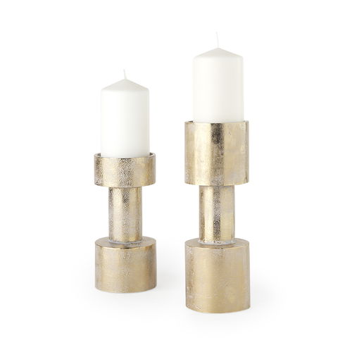 Bolton  Gold Metal Table Candle Holders