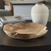 Organic Embrace Outdoor Teak Bowl, Decorative Tray by Uttermost, 19.7" width x 3.54" height x 19.7" depth thumbnail 4