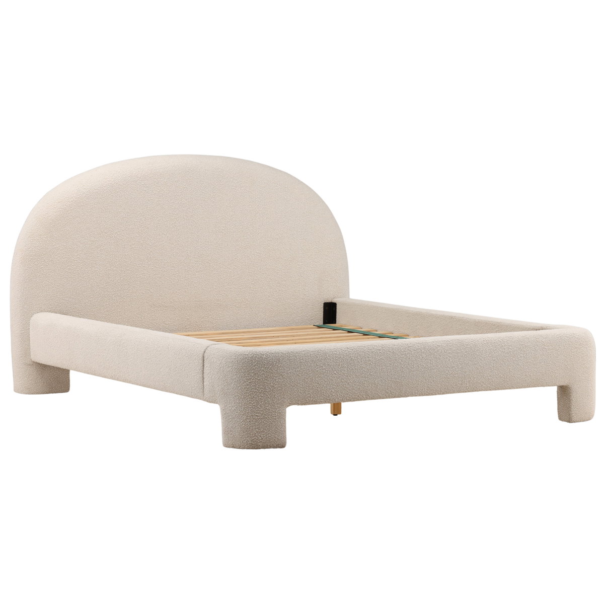 Amir Bed King Cream, by Dovetail, 88.75" width x 54.8" height x 93.2" depth View 2