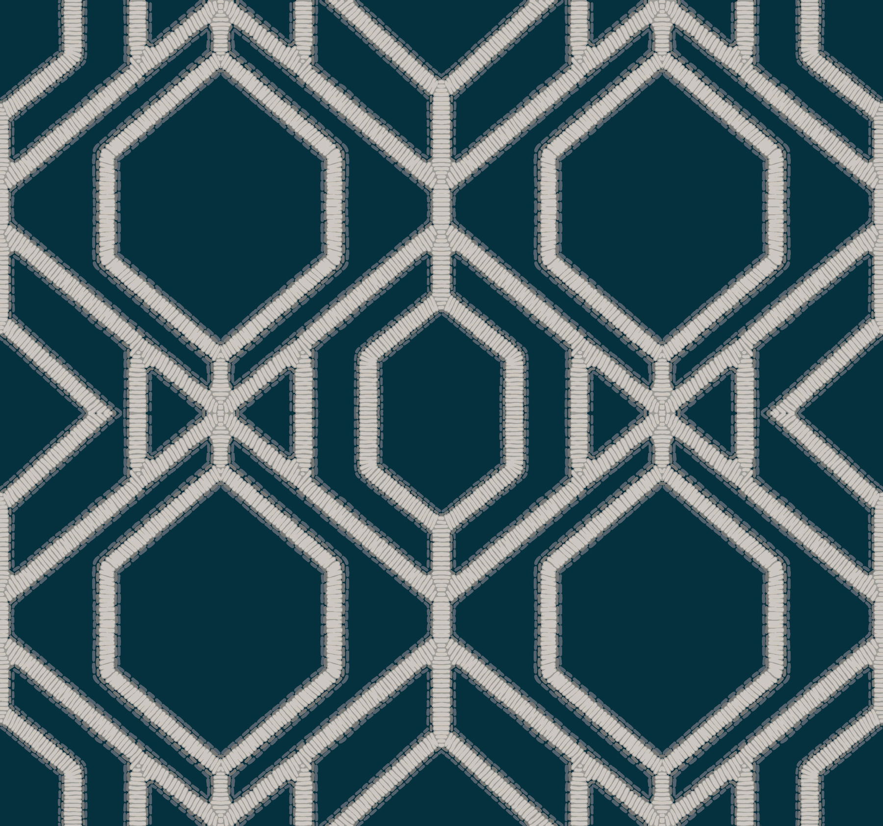 Sawgrass Trellis Navy Wallpaper large image 