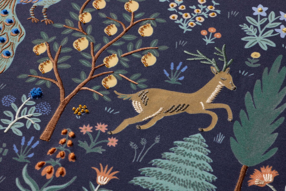Rifle Paper Co. x Loloi Navy Menagerie Wall Art, Wall Hanging, 31" length x 31" width View 3