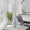 Clariot Ribbed Blue Table Lamp, by Uttermost, 16" width x 31" height x 16" depth thumbnail 4