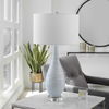 Clariot Ribbed Blue Table Lamp thumbnail 3