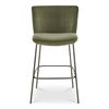 Early Bar Stool Faux Green Mohair, Counter & Bar Stool by Moe's Home, 21.7" width x 41" height x 23.4" depth thumbnail 1