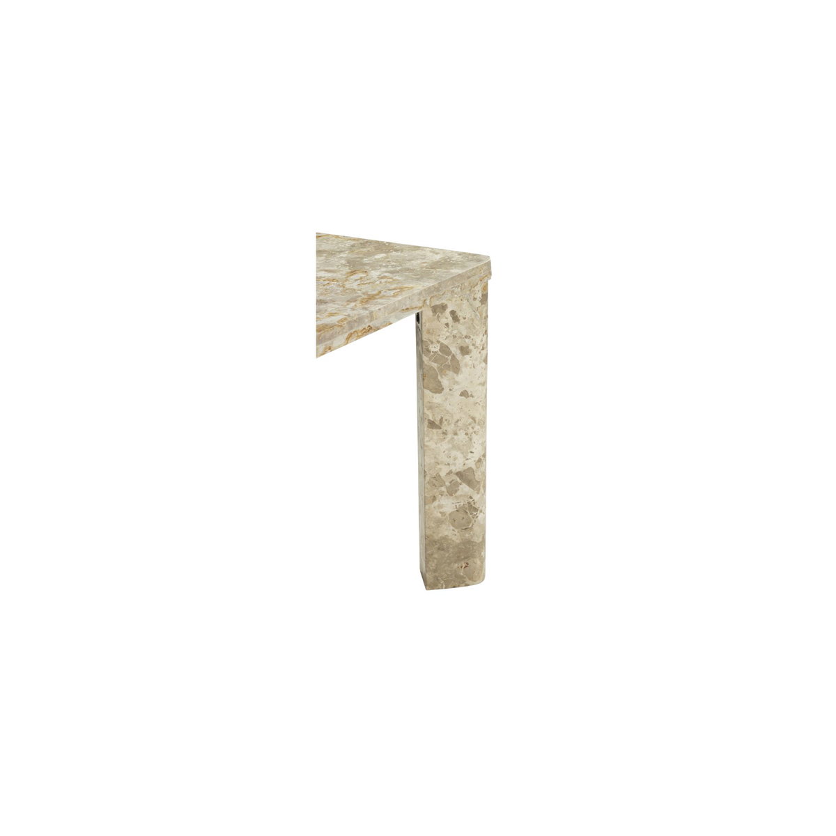 Segment Dining Table Panther Stone Beige, by Moe's Home, 72" width x 30" height x 39" depth View 5