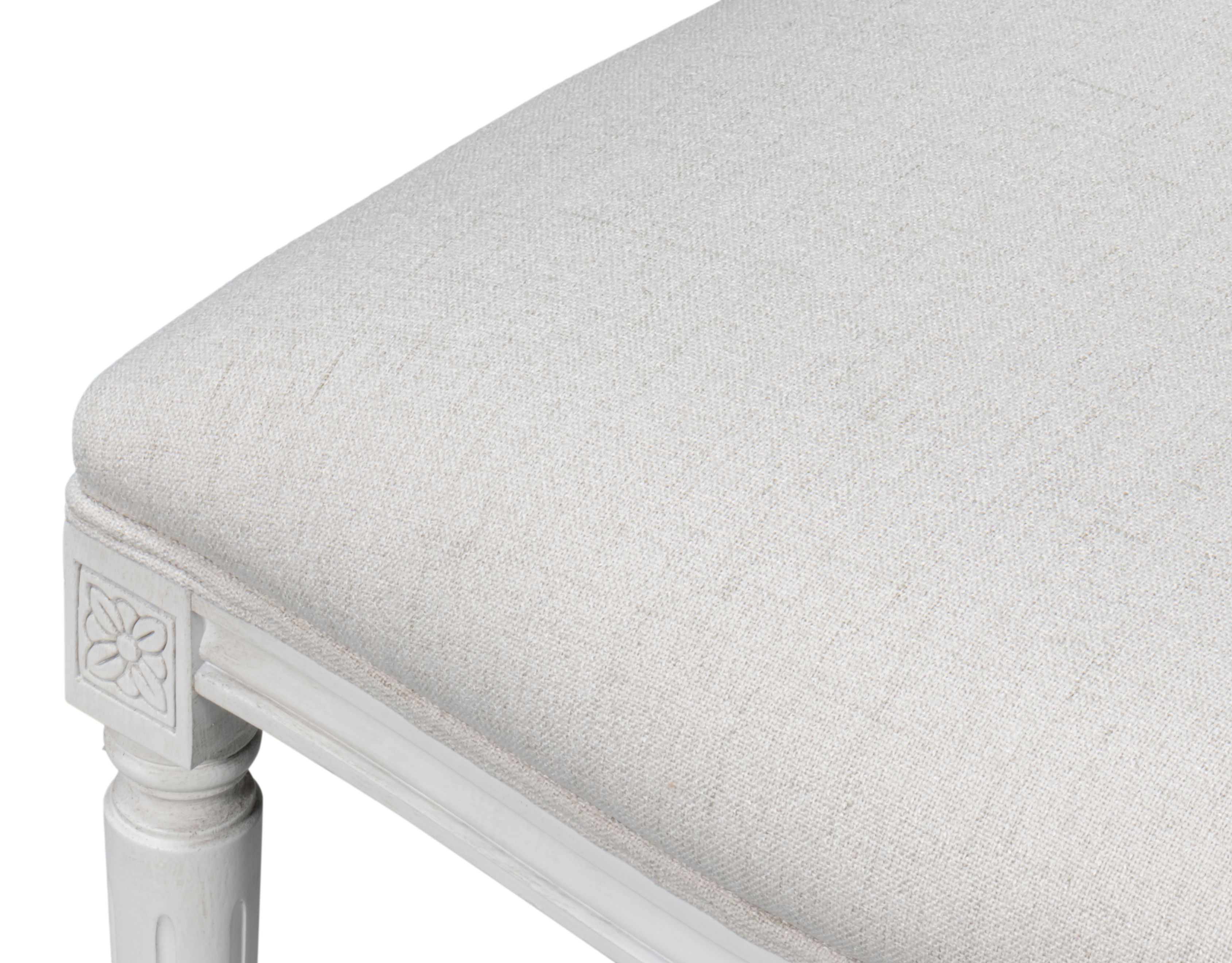 Hugo Oval Side Chair, Cortina White, Dining Chair by Sarreid, 45659" length x 23" width x 38" height View 5