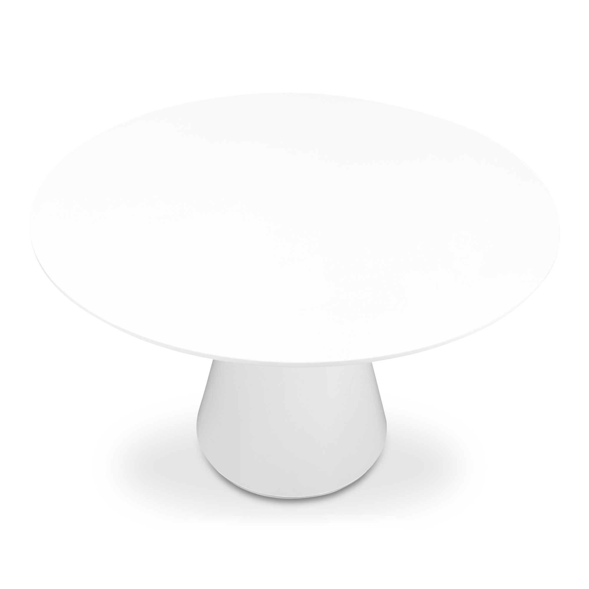 Otago 47in Round  Dining Table White large image 
