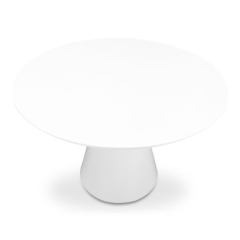 Otago 47in Round  Dining Table White