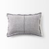 Thais 13x21 Gray Fabric Fringed Decorative Pillow Cover, by Mercana, 13" length x 21" width x 0.2" height thumbnail 9