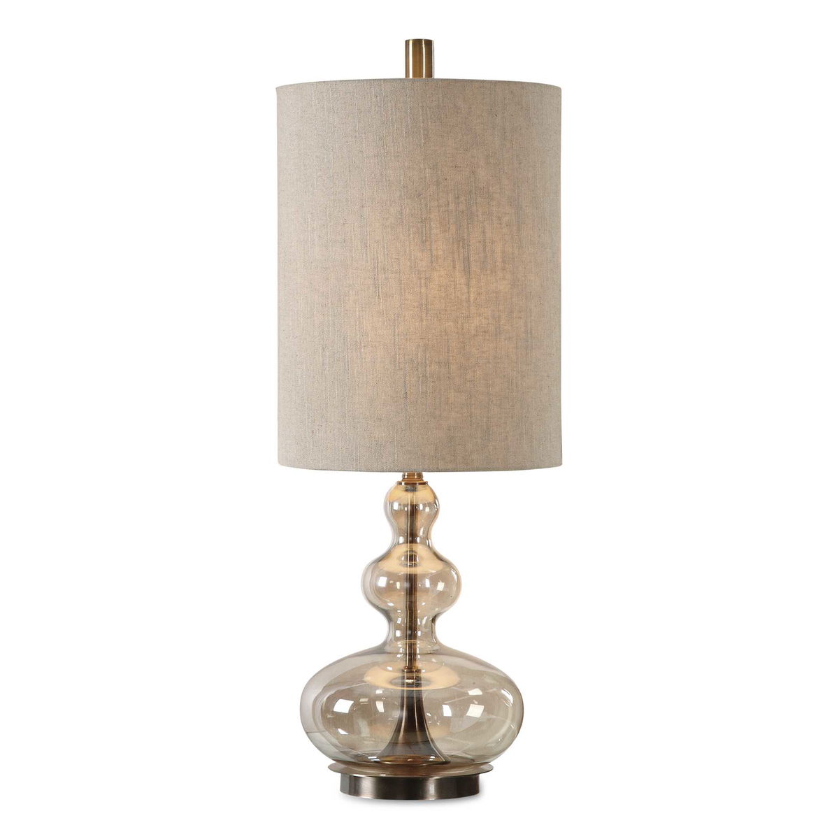 Formoso Amber Glass Table Lamp, by Uttermost, 12" width x 32.75" height x 12" depth View 1