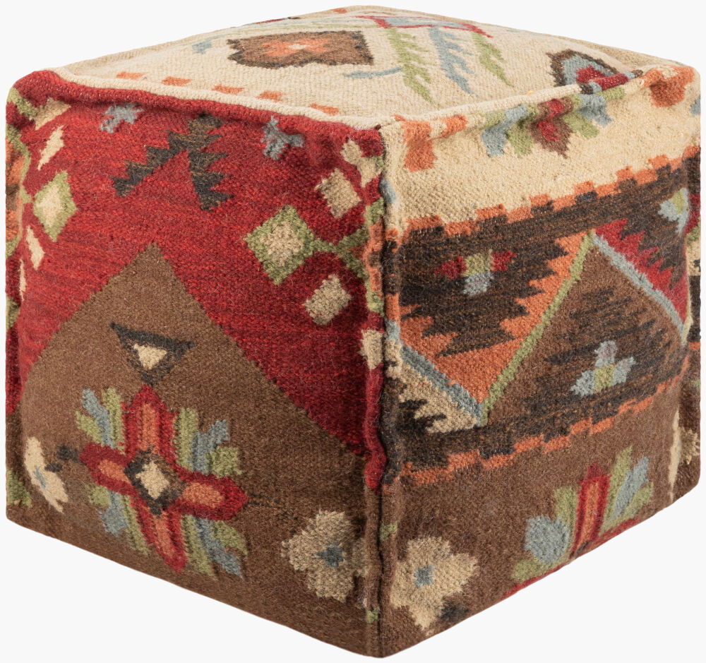 Frontier Pouf, Ottoman by Surya, 18" width x 18" height