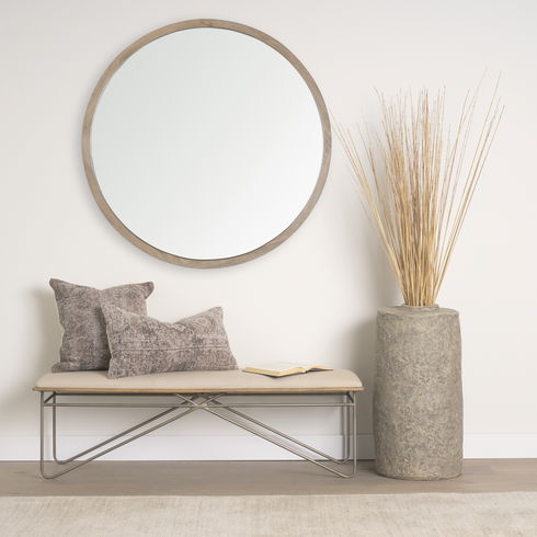 Khloe Taupe Square Pillow Cover