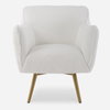 Oasis White Swivel Chair, Accent Chair by Uttermost, 29.5" width x 32" height x 33.5" depth thumbnail 1