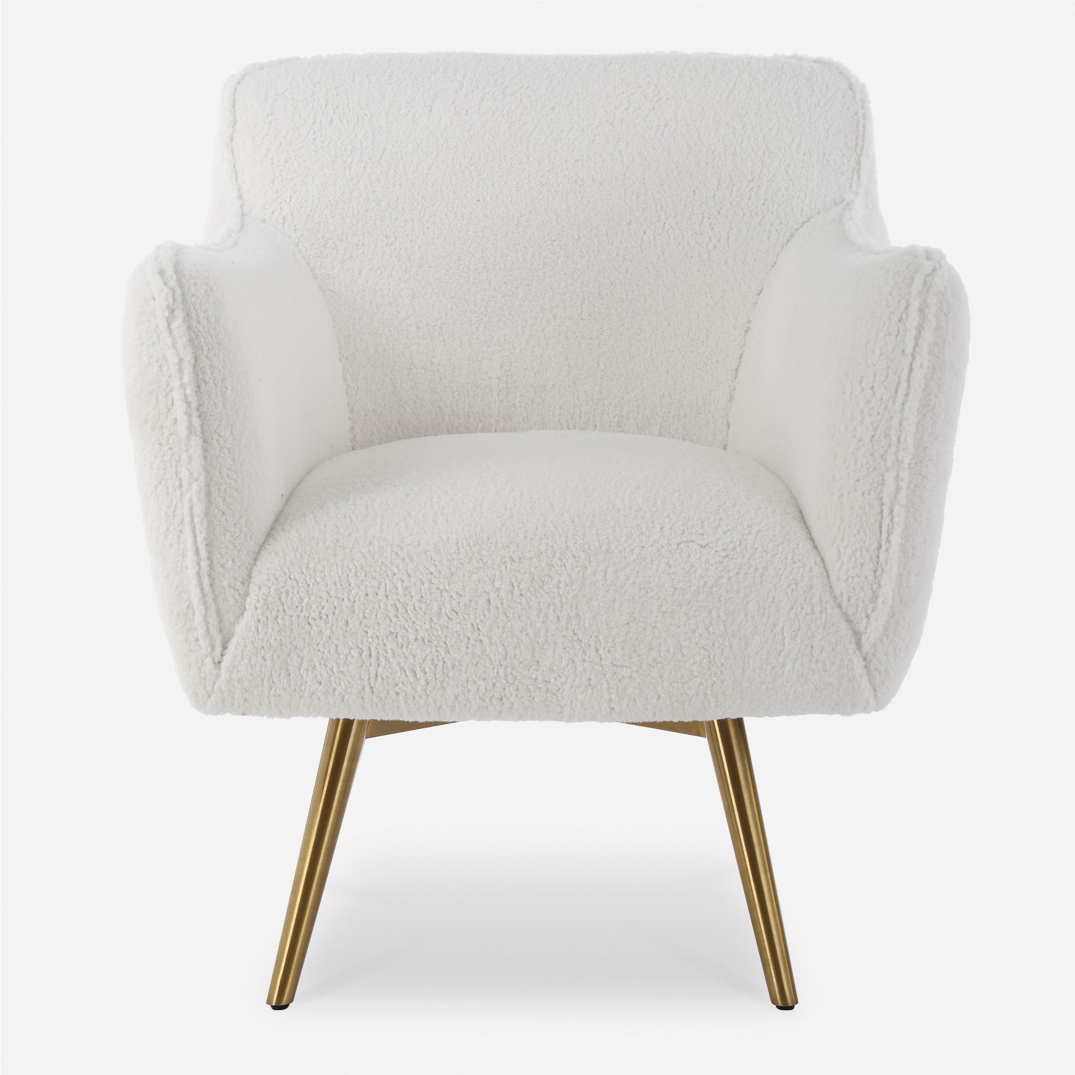 Oasis White Swivel Chair, Furniture by Uttermost, 29.5" width x 32" height x 33.5" depth View 1