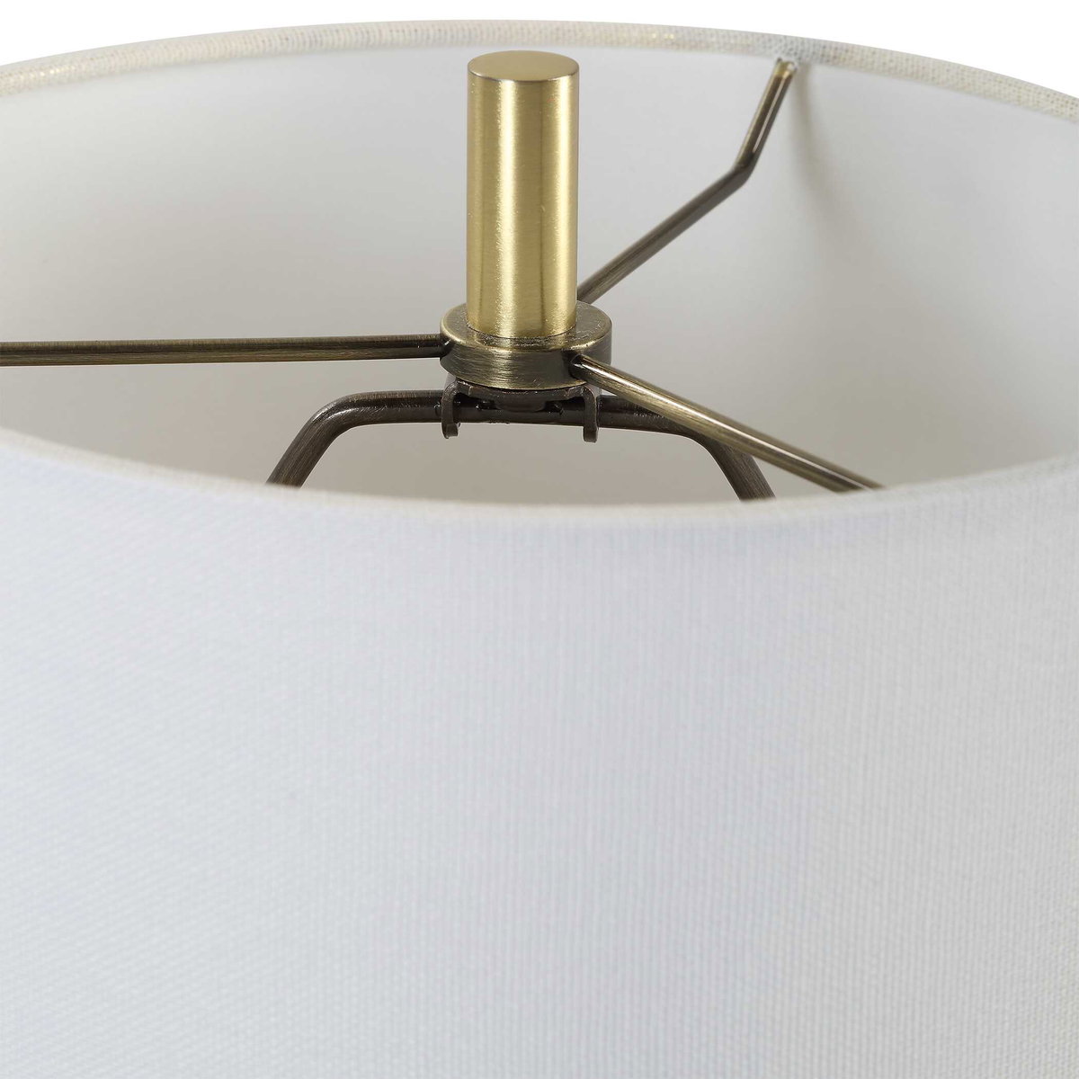 Enigma Teal Blue Glass Buffet Lamp, Table Lamp by Uttermost, 9" width x 20" height x 9" depth View 7