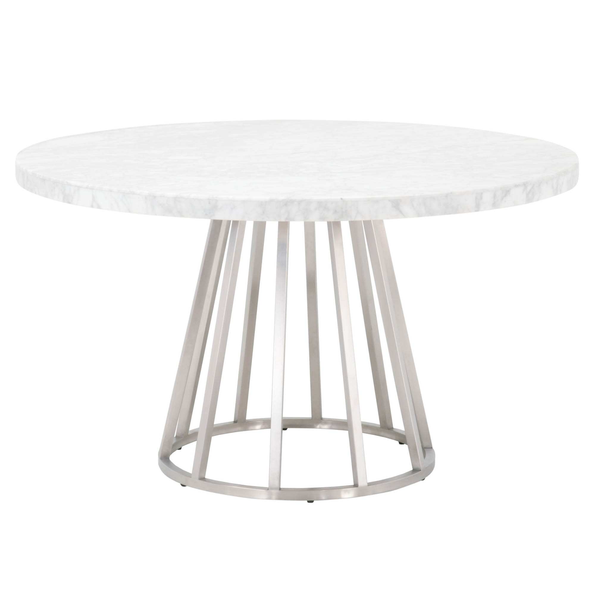 Turino 54' Round Dining Table Carrera Top, by Essentials for Living, 54" width x 2" height x 54" depth View 3