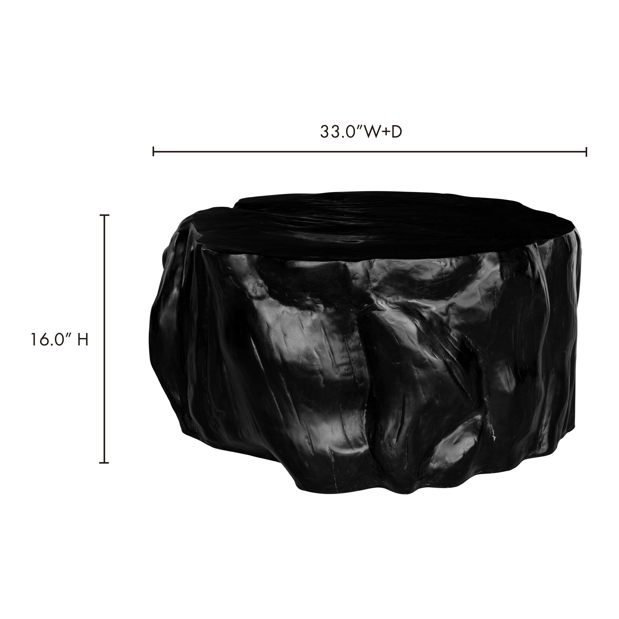 Notte Coffee Table Black, by Moe's Home, 33" width x 16" height x 33" depth View 4