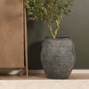 Zuma  Dark Gray Ceramic Floor Vase, by Mercana, 27.17" length x 20.47" width x 31.89" height thumbnail 3