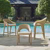 Kavali Outdoor Wicker Dining Armchair, Outdoor Chair by Uttermost, 1'11.5" width x 2'8" height x 2'1.25" depth thumbnail 5