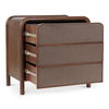 Rye 3 Drawer Nightstand Warm Brown, Dresser by Moe's Home, 31.75" width x 30.5" height x 19.75" depth thumbnail 4