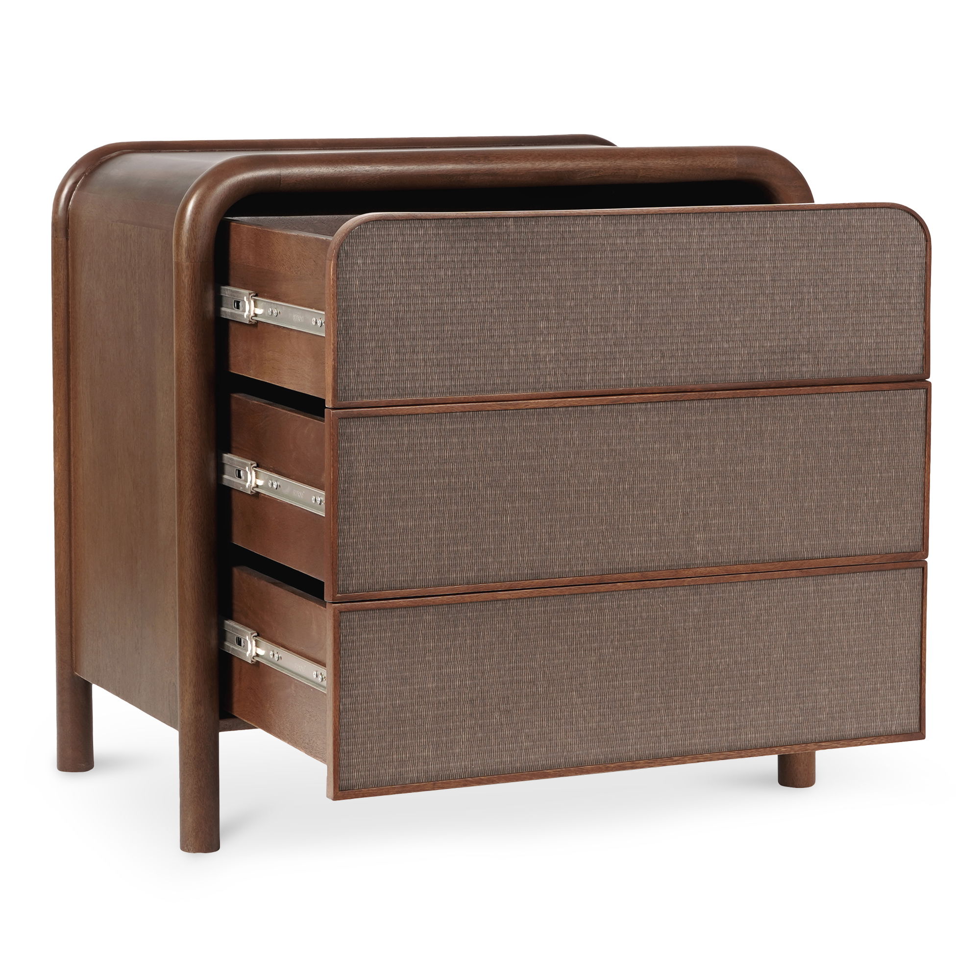 Rye 3 Drawer Nightstand Warm Brown large image 