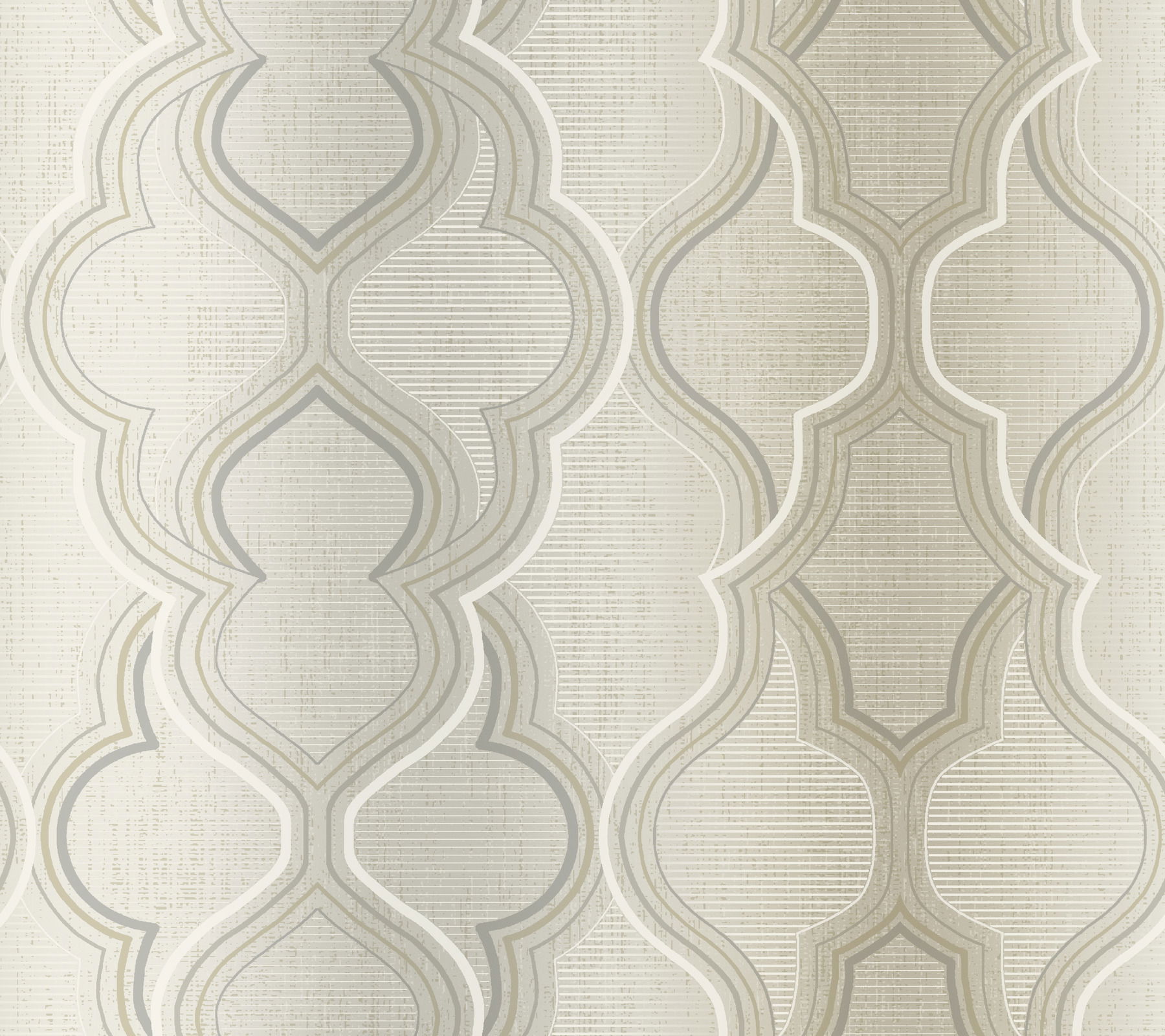 Modern Ombre Damask Beige Wallpaper large image 