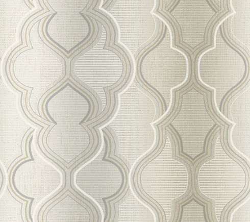 Modern Ombre Damask Beige Wallpaper
