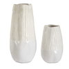 Echo Ridge White Vases Set/2, by Uttermost, 7.25" width x 14.75" height x 7.25" depth thumbnail 1