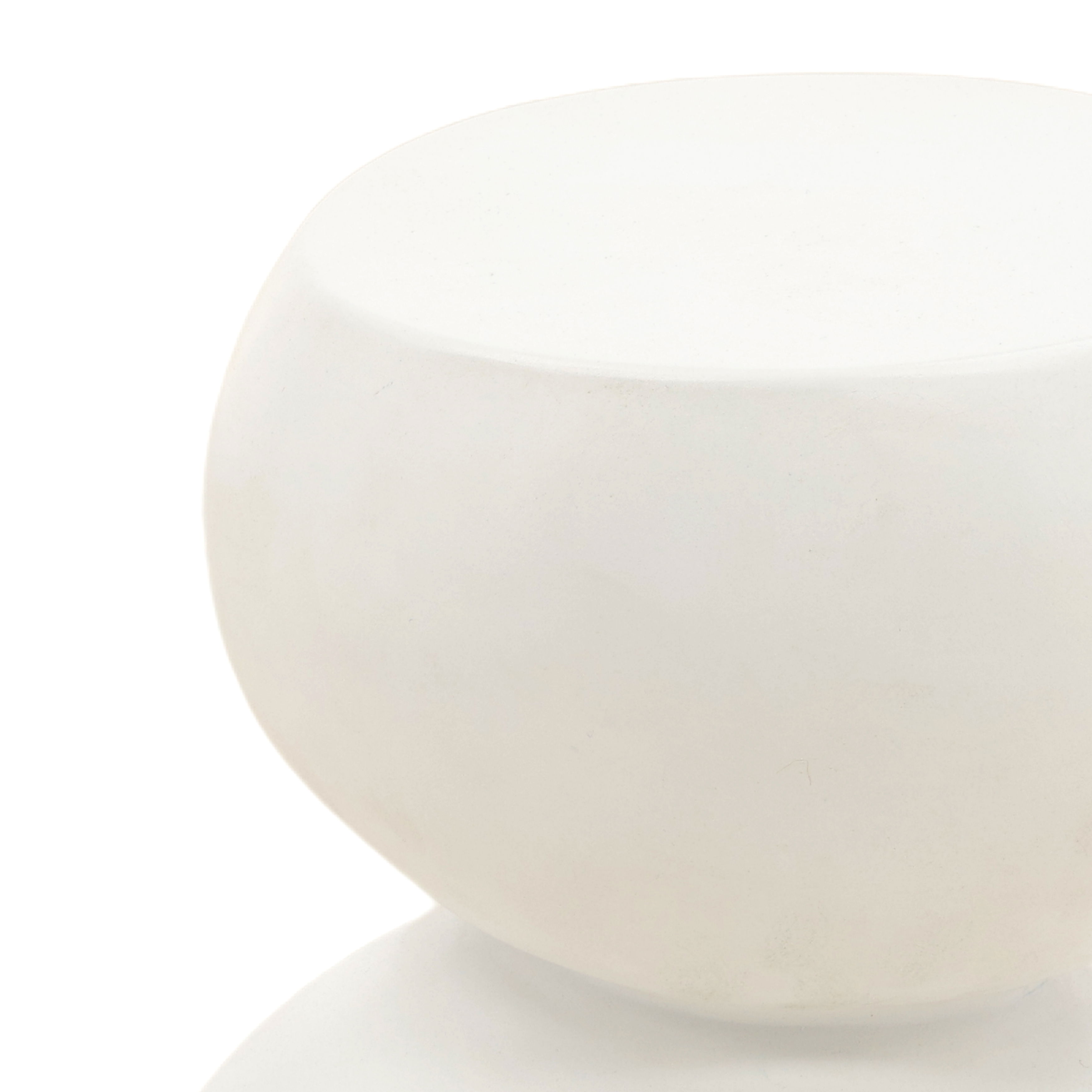 Serenade End Table White, Side & End Table by Dovetail, 11.5" width x 21.75" height x 11.5" diameter x 11.5" depth View 2