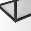 Sloan Black Wood with Black Metal Frame Side Table, Side & End Table by Mercana, 28" length x 17.5" width x 26.25" height thumbnail 12