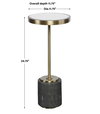 Laurier Mirrored Accent Table, Side & End Table by Uttermost, 11.75" width x 24.75" height x 11.75" depth thumbnail 3