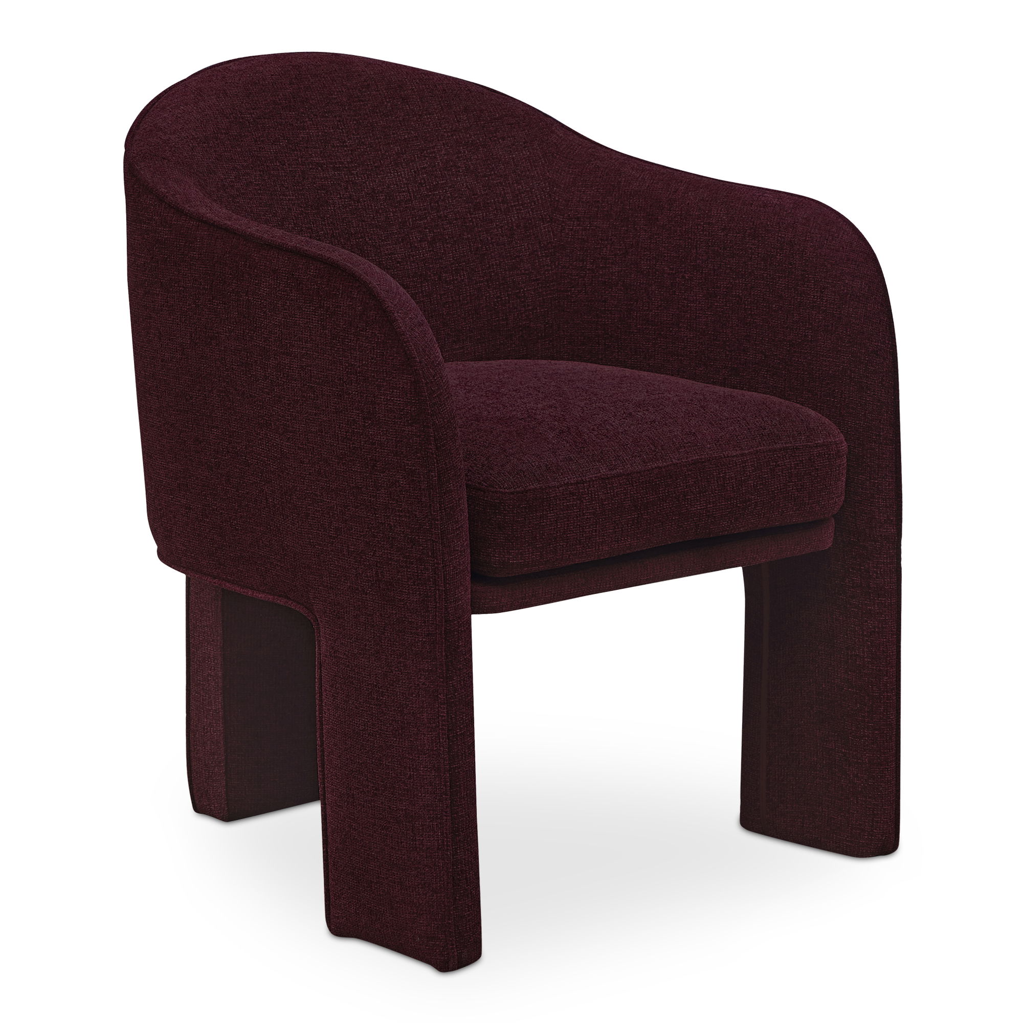 Clara Dining Chair Plum, by Moe's Home, 24.75" width x 32.25" height x 26" depth View 2