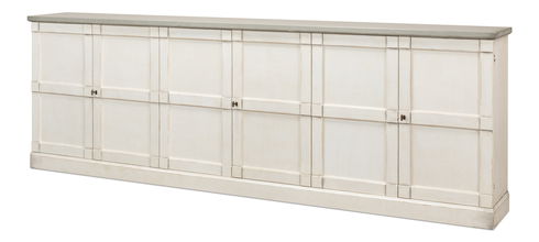 Luciana Wood Drs Buffet,112",St.Wht,Grey