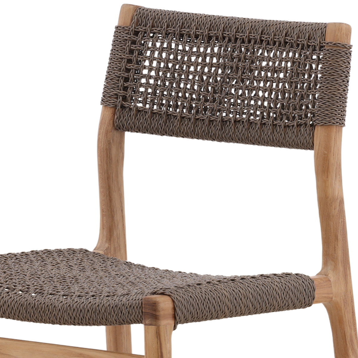Ysidro Outdoor Dining Chair Grey, by Dovetail, 18.75" width x 32" height x 21.75" depth View 6