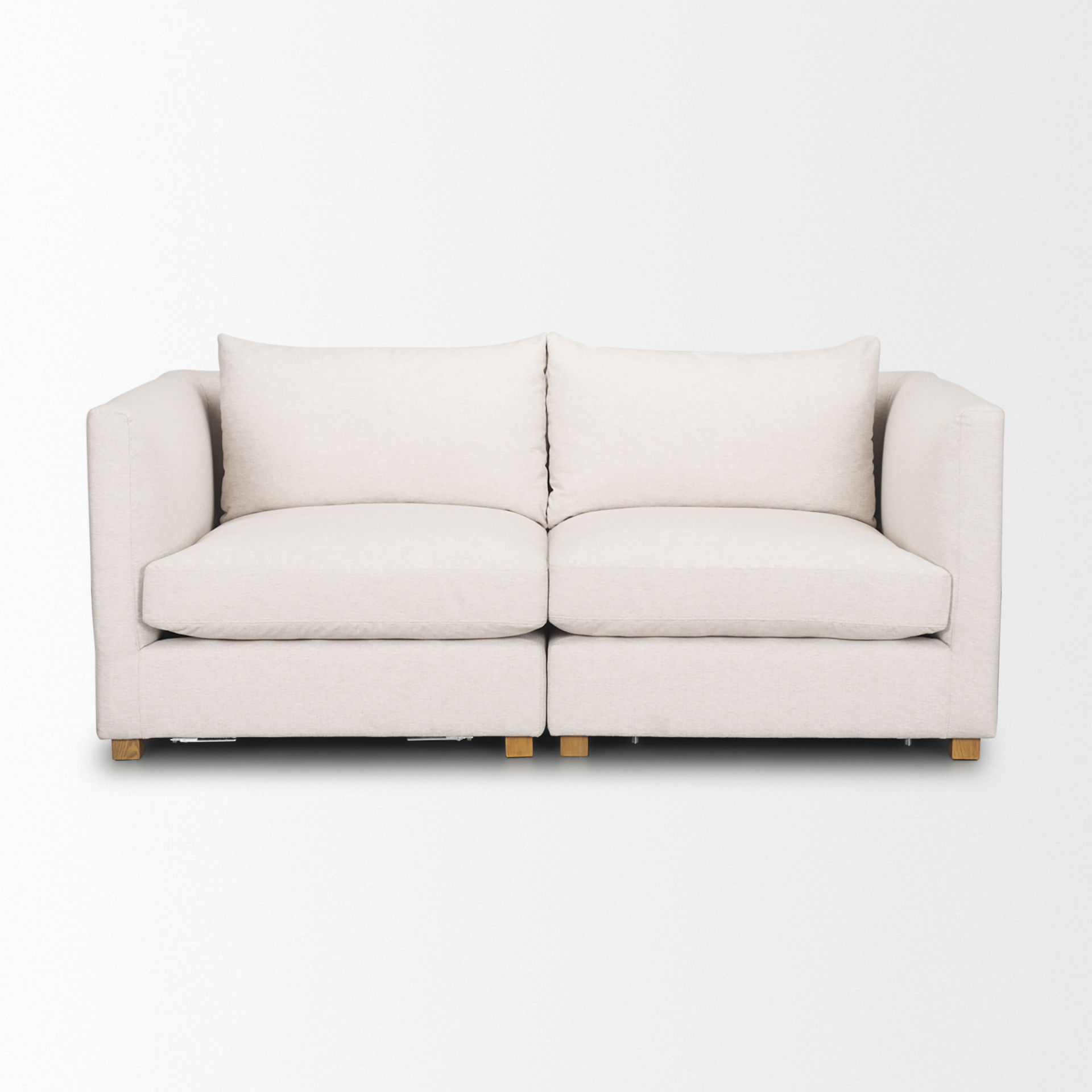 Halston 2 Piece Oatmeal Sofa Set large image 
