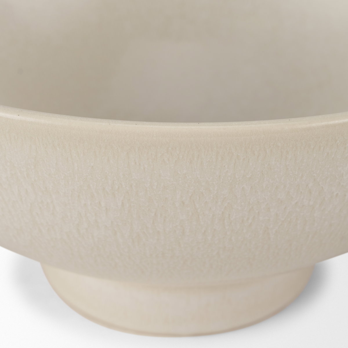 Tyren Cream Glazed Decorative Round Ceramic Bowl, Decorative Bowl by Mercana, 12.2" length x 12.2" width x 5.91" height View 9